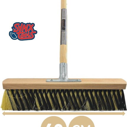 Rechte Schoffel 20cm en X Bezem 40cm La Crema Binnenbezem -Schoffel Steel met Hilt