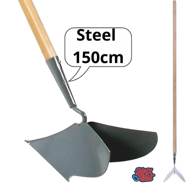 Synx Tools  Aanaarder 20 cm - Gesmeed - Tuinartikel - Onkruidverwijderaar - Met Steel 160 cm