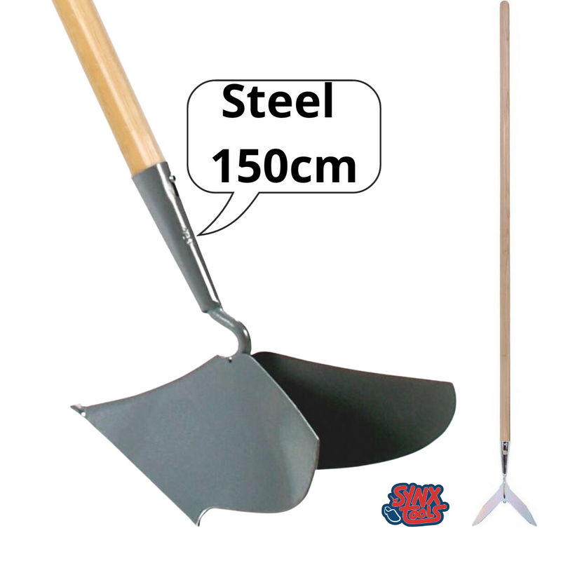 Synx Tools  Aanaarder 20 cm - Gesmeed - Tuinartikel - Onkruidverwijderaar - Met Steel 160 cm