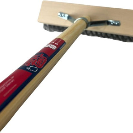 staaldraadbezem met houten steel 150 cm – buitenbezem