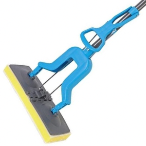 Vloermopset 125 cm – Mop met Spons & Uitknijpfunctie