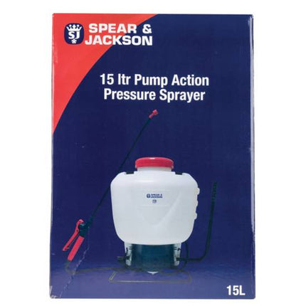 Spear & Jackson Rugdrukspuit 15L met O-ringen Set 19-delig Druksproeier