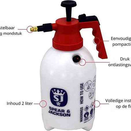Drukspuit 2 liter voor tuinonderhoud