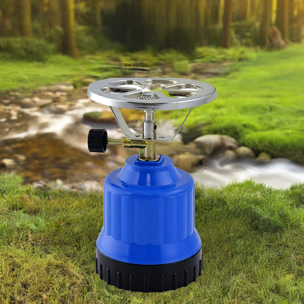 Fel blauw camping gasstel voor koken tijdens kamperen – Synx Store