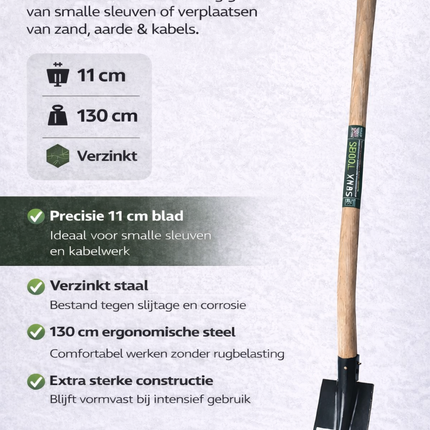 Pricisie kabelschop 130cm met verzinkt staal