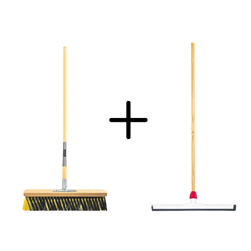 Binnenbezem 40cm La Crema + Vloertrekker Kunststof 45cm