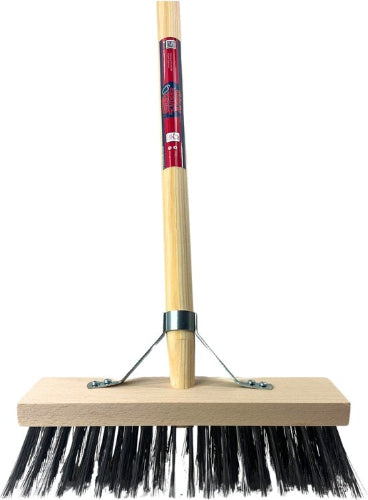 staaldraadbezem met houten steel 150 cm – buitenbezem
