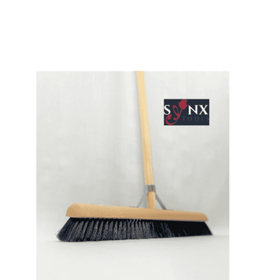 Synx Tools Zaalveger 50cm - Paardenhaar / Kamerveger - Zachte bezem 50 cm - Bezems Binnen - Bezem zacht met Steel 150 cm