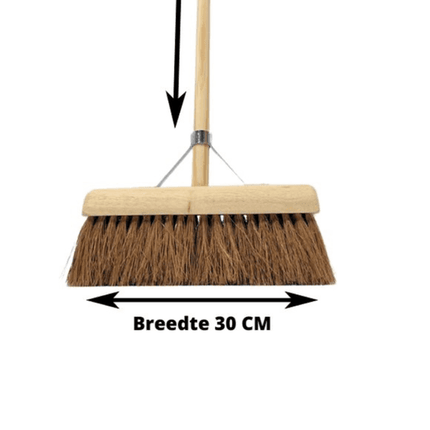 Coco indoorBroom with handle 130cm | Hall broom 30cm - hall broom
