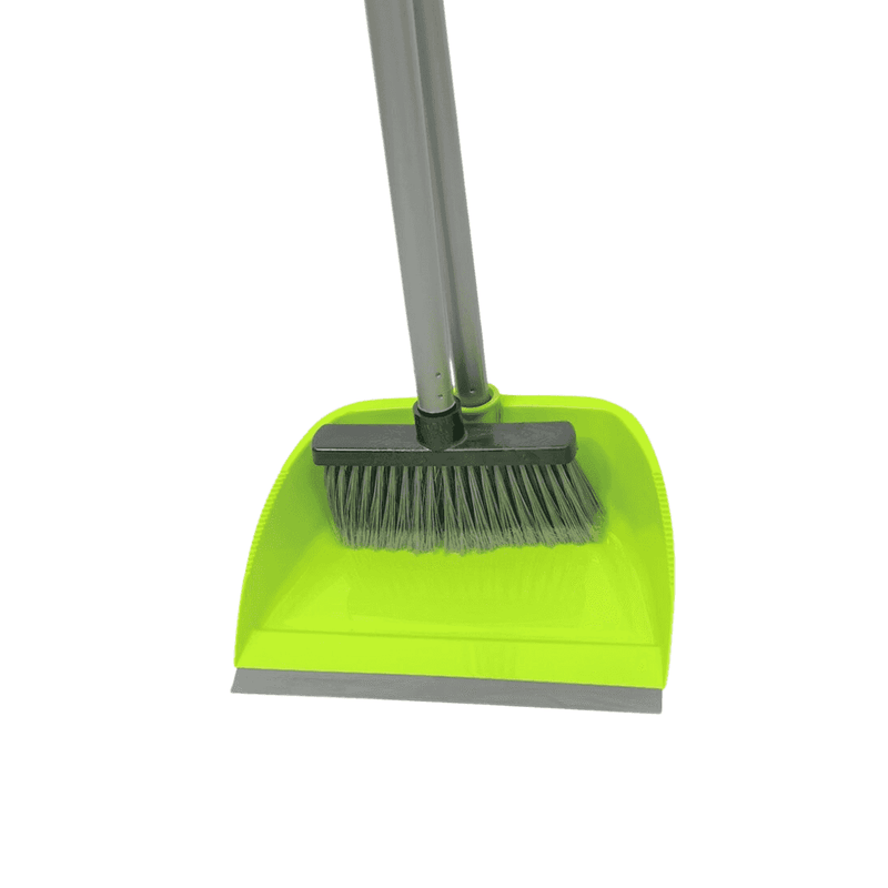 Synx Tools Stoffer & Blik Maria Groen Set - Stoffer Blik set - Stoffer en blik open model met lange stelen - Bezem - blik met lange steel