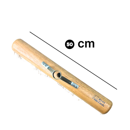 Synx Tools Coco Broom lâche 50 cm Balai de chambre avec support de manche - Poils de coco - Poils doux - Balai d'intérieur - Balai en noix de coco - sans manche