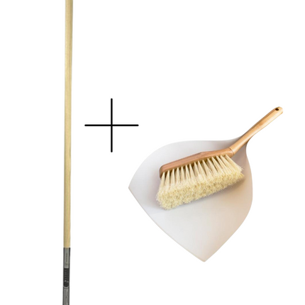 Synx Tools Balai d'intérieur en crin de cheval 29 cm - Balai souple - Balai souple - Incl. Acier 120cm - Ensemble balai et pelle/Pelle et balayette "bambou" collection "ECO"