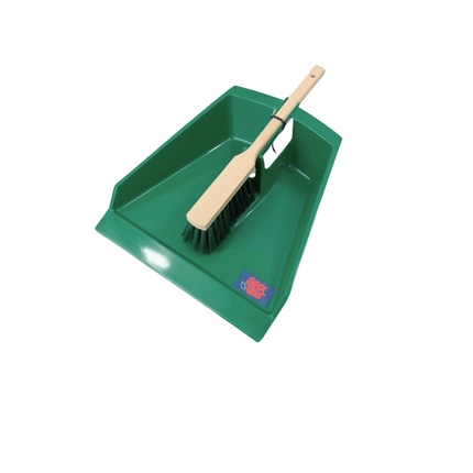 Stoffer en Blik Groot 40x40 cm Groen - Synx Tools  - Handveger met Kunststof Blik