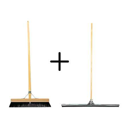 Paardenhaar 40cm + Vloertrekker 75cm met Steel 150cm 
