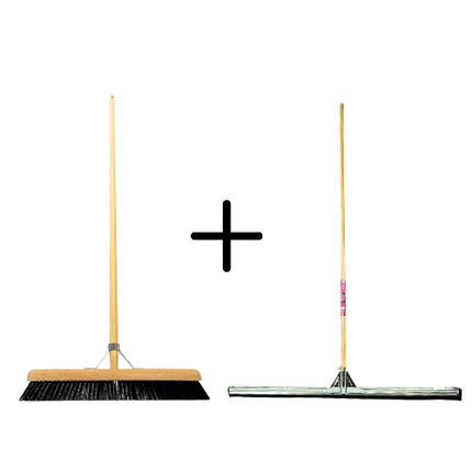 Paardenhaar 50cm + Vloertrekker 100cm met Steel 150cm 