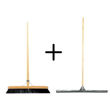 Paardenhaar 50cm + Vloertrekker 75cm met Steel 150cm 