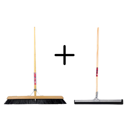 Synx Tools Paardenhaar 60cm + Vloertrekker 45cm met Steel 150cm