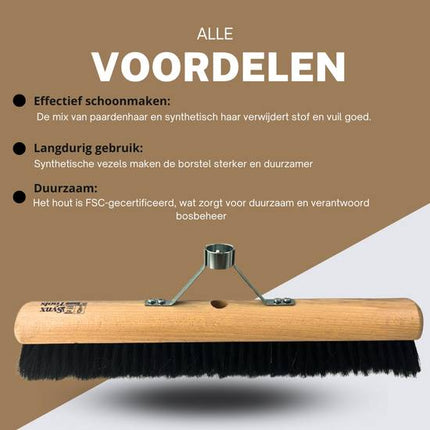 Zimmerbesen ohne Stiel 50 cm Zimmerfeger mit Stielhalter - Lose Besen