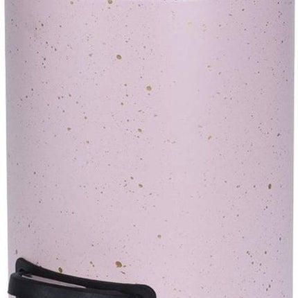 2 Stück rosa Mülleimer/Treteimer mit Sprenkeln 3 Liter - kleine Mülleimer