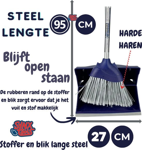 Stoffer en Blik met Steel 95 cm