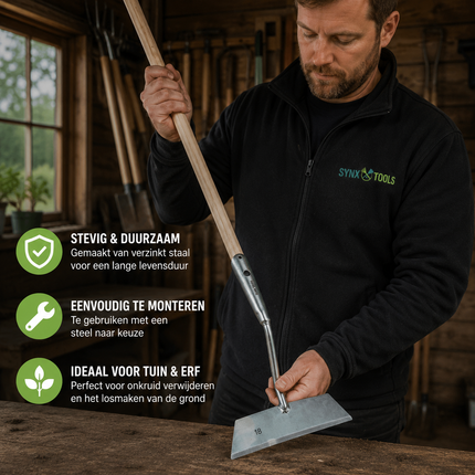 Synx Tools schoffel 18 cm voor moestuin, border en tuinonderhoud