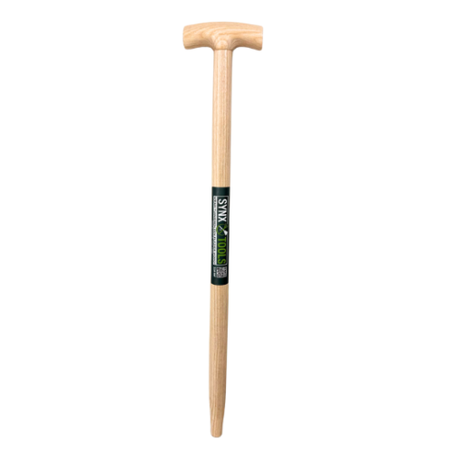 Spade steel 76 cm van gewaxt essenhout met T-greep – Synx Tools