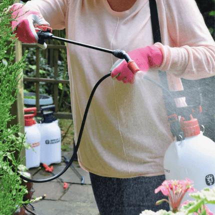 Drukspuit tuin met verstelbare koperen mondstuk voor precieze dosering