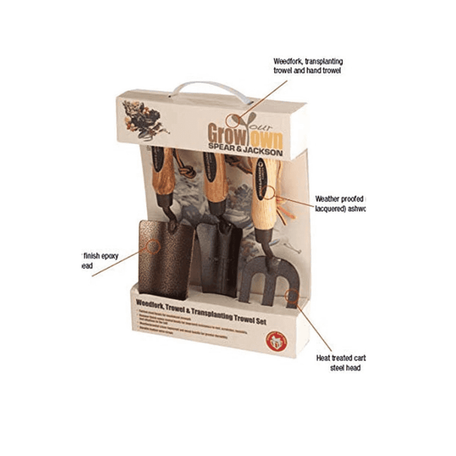 Spear & Jackson ELEMENTS3PS Elements 3-delige cadeauset - tuingereedschap set - 3 delige -Tuinierset - Tuinsetje - Gereedschap voor Tuin - tuinschepje
