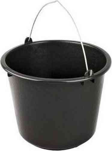 Set van 2 zwarte huishoudemmer 12 liter van kunststof – Synx Store