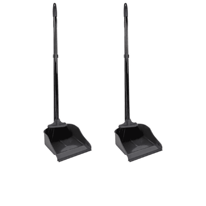 2x Synx Tools Luxe Stoffer en Blik Zwart - 83x24x18 cm