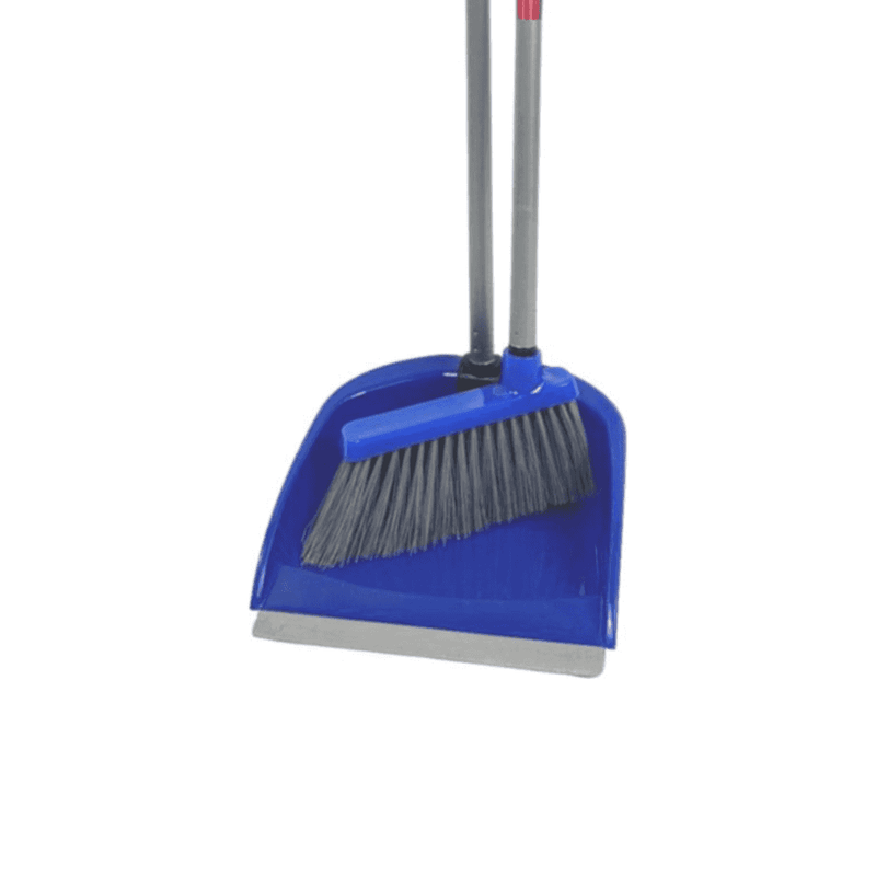 Kunststof Stoffer en Blik met Lange Steel - Schoonmaakset 80 cm