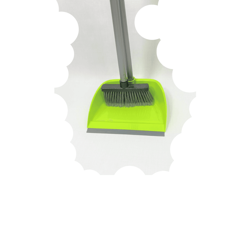 Synx Tools Stoffer & Blik Maria Groen Set - Stoffer Blik set - Stoffer en blik open model met lange stelen - Bezem - blik met lange steel