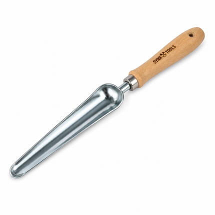 Synx Tools handonkruidsteker van verzinkt staal met houten handgreep voor het verwijderen van onkruid in de tuin