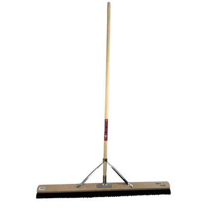 Synx Tools Zaalveger 100cm Paardenhaar - Zachte bezem - bezems - Met Steel 150cm