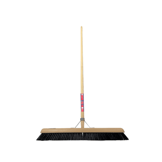 Synx Tools Zaalveger 60 cm - Paardenhaar / Kamerveger - Zachte bezem 60 cm - Bezemsteel - Veger - Bezems Binnen - Bezem zacht met Steel 160 cm