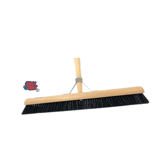 Synx Tools Zaalveger 60 cm - Paardenhaar / Kamerveger - Zachte bezem 60 cm - Bezemsteel - Veger - Bezems Binnen - Bezem zacht met Steel 160 cm