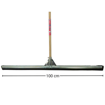 Synx Tools Vloertrekker met steel 100 cm - Watertrekker - Dweilen - vloerwisser met waterkeerrand - Vloermop/Vloerreiniger - Met Steel 150cm