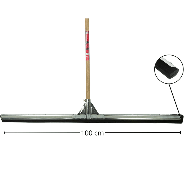 Vloertrekker met houten steel 150 cm lang