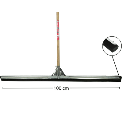 Vloertrekker met houten steel 150 cm lang