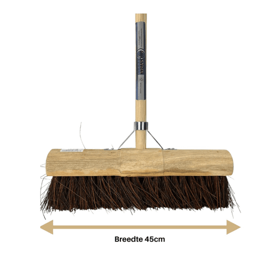 Gemeentebezem 45 cm met 130 cm steel – voor buitengebruik