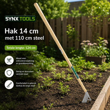 Synx Tools Hak 14cm - Tuingereedschap - Schoffel - Hak bodembewerker