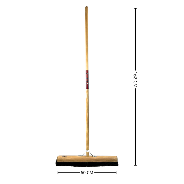 Synx Tools Balayeuse 60cm Crin De Cheval - Balais Souples - Avec Manche 160cm