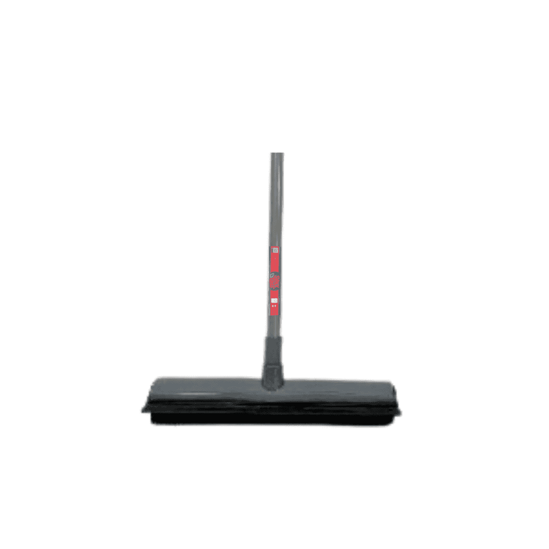 Synx Tools Zachte rubberen  bezem binnen Vloertrekker 30cm - Pet hair remover bezems - kappersbezem met steel - Vloertrekkers badkamer