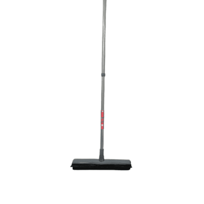 Synx Tools Zachte rubberen  bezem binnen Vloertrekker 30cm - Pet hair remover bezems - kappersbezem met steel - Vloertrekkers badkamer