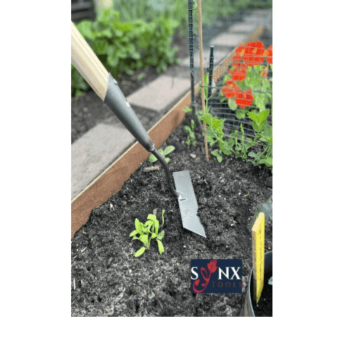 Synx Tools Rechte schoffel 16cm - Schoffels / Onkruidverwijderaar - Schoffel met Steel - 170 cm steel met Hilt - Hark - Onkruidbestrijding