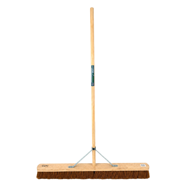 Synx Tools Zaalveger kokos 100cm met steel 150cm