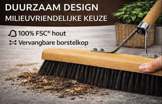 Paardenhaar 50cm met steel vervangbare borstel