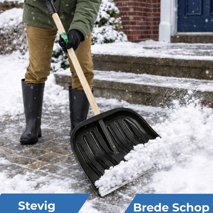 Lichtgewicht sneeuwschep met brede schep voor sneeuwruimen bij woning – Synx Store
