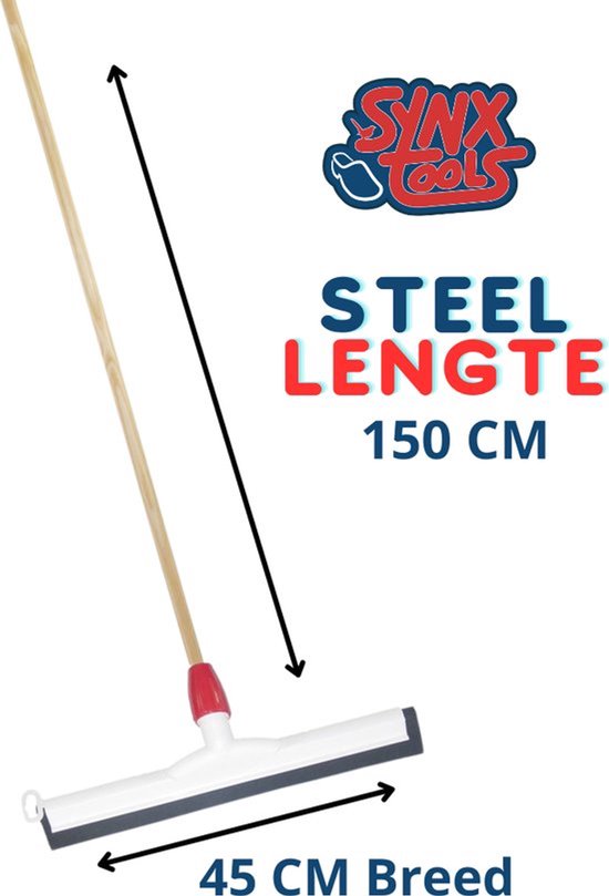 Vloertrekker Kunststof 45cm met Steel 150cm