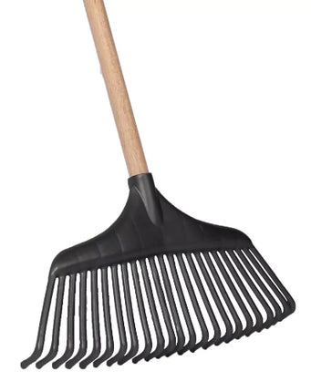 Essenhouten bladhark met 120 cm steel
